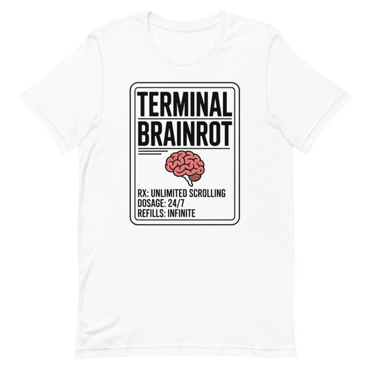 Terminal Brainrot Tee mockup
